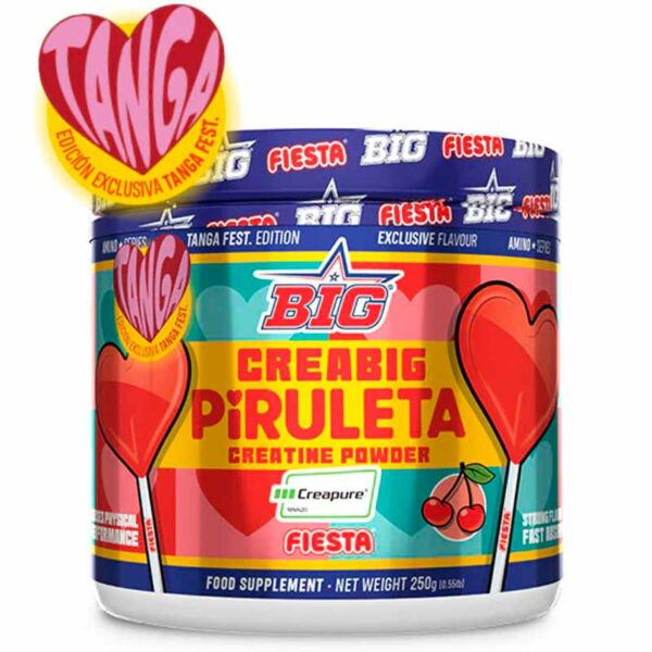 Big Creatina Creapure Fiesta Sabor Piruleta 250 gr