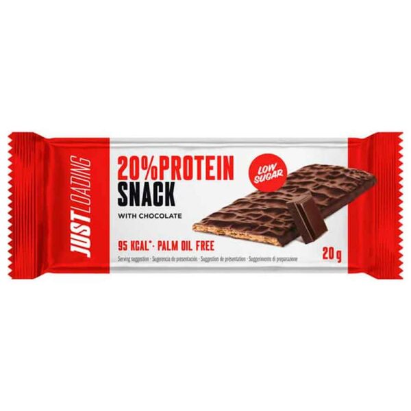 Just Loading 20% Protein Snack Low Sugar – Barrita De Cereales Con Chocolate Negro y Proteína 20gr