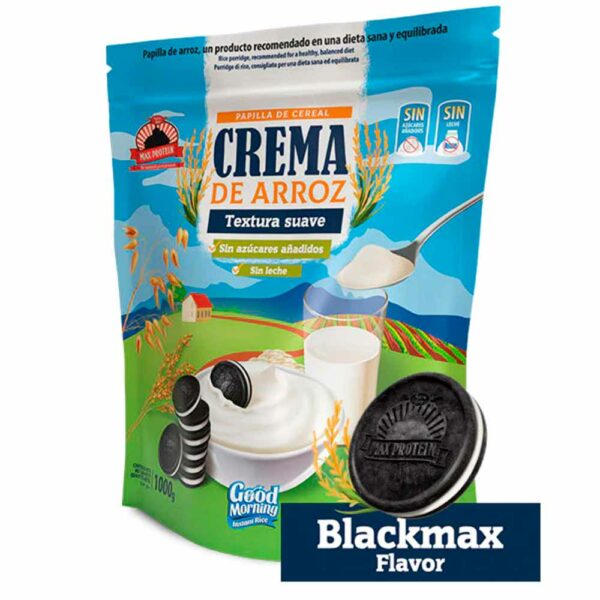 Max Protein Crema De Arroz 1kg sin gluten, sin lácteos y sin azúcares añadidos