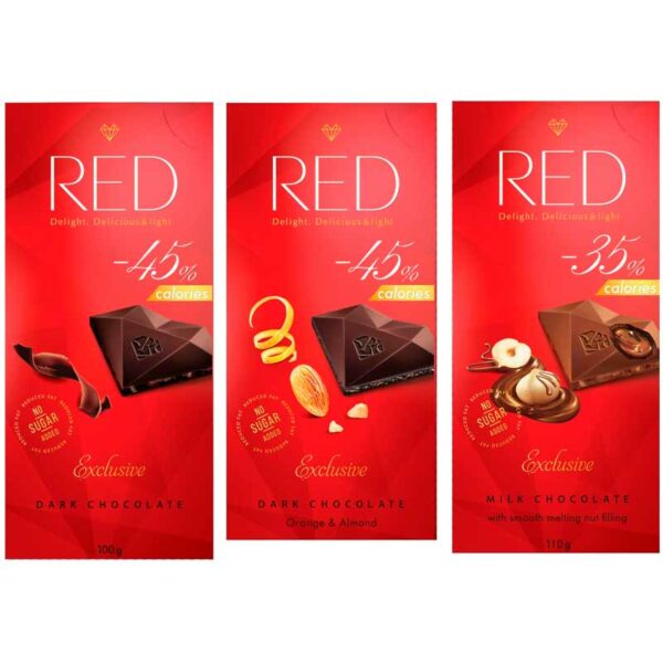 RED Chocolate Bajo En Calorías 100g