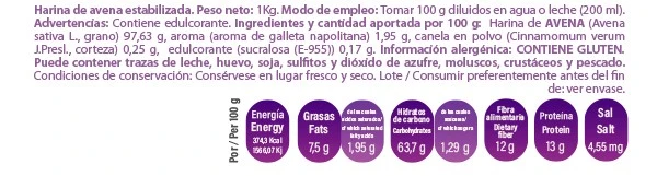 Smoothies Oatmeal | Harina de Avena con Sabor | 1kg - Imagen 11