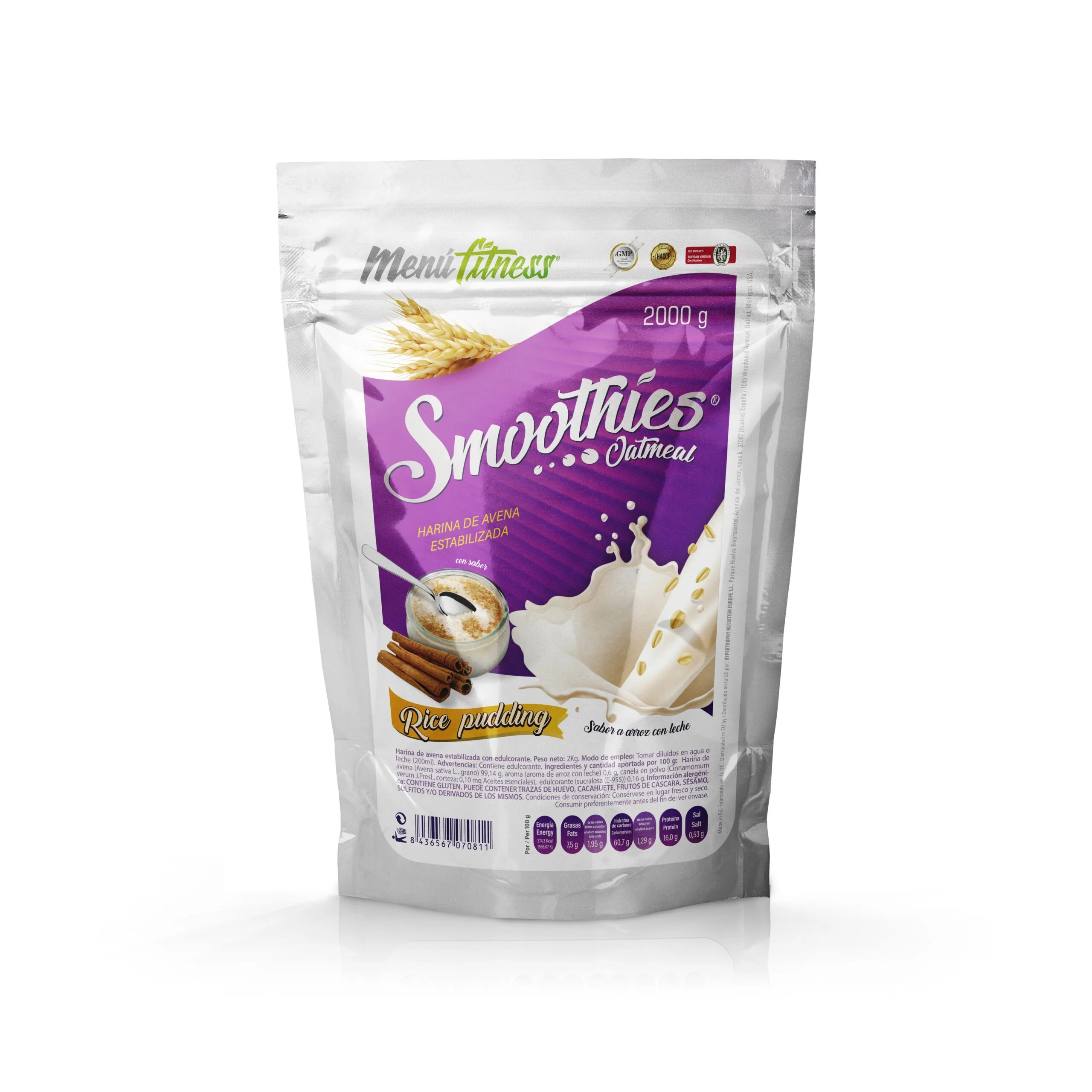 Smoothies Oatmeal | Harina de Avena con Sabor | 1kg - Imagen 7